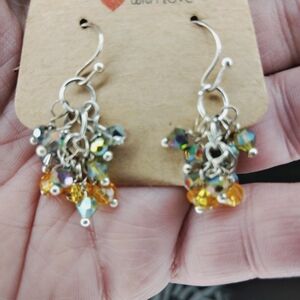 Silver and Gold Dangle Earrings